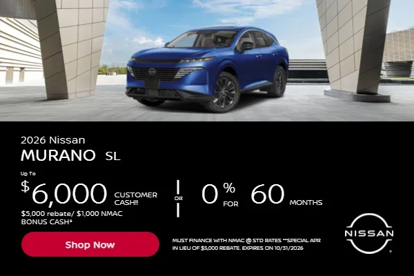 2026 NISSAN MURANO $6,000 CUSTOMER CASH! 
